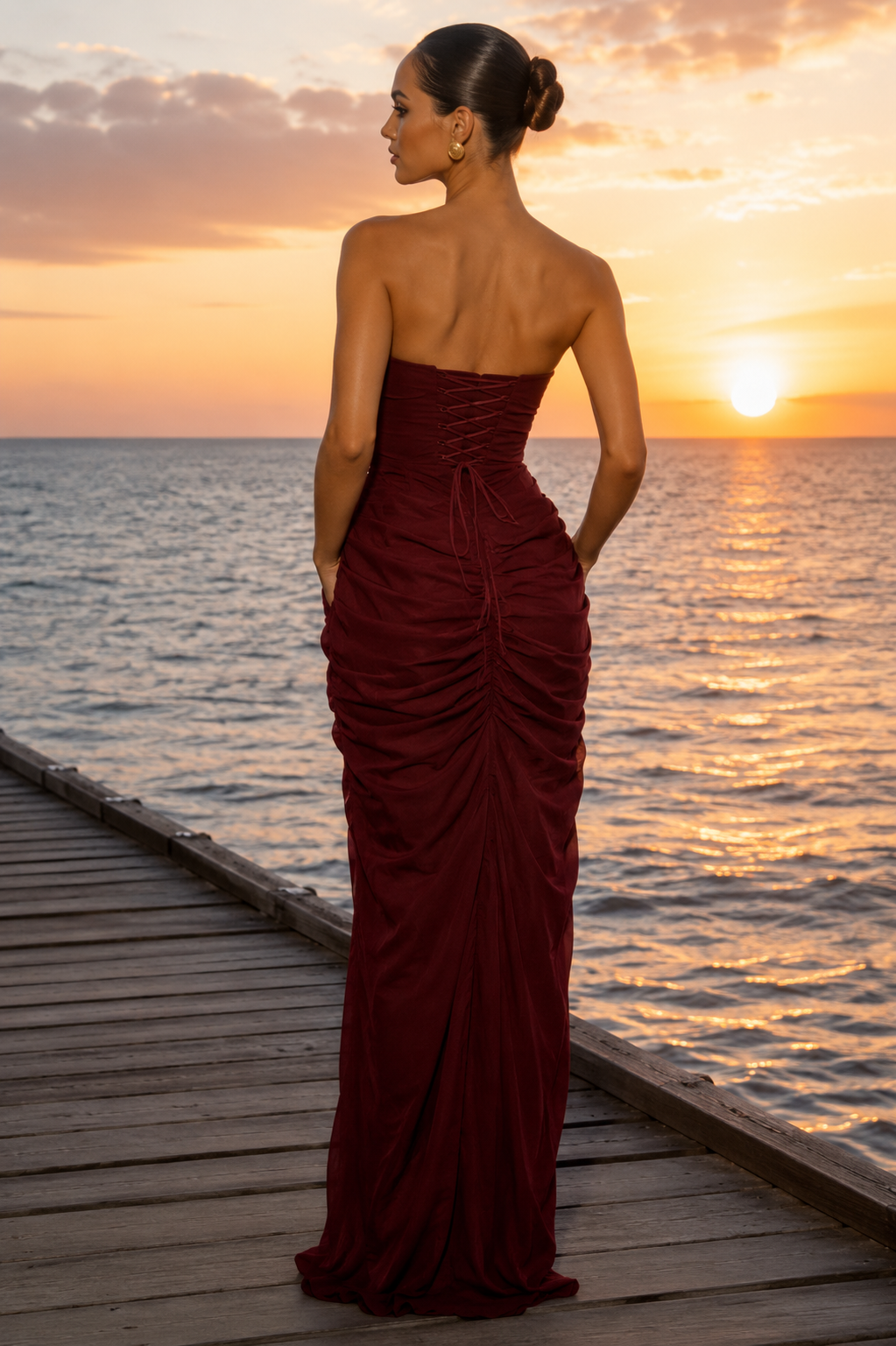 Bordeaux Elegance Gown