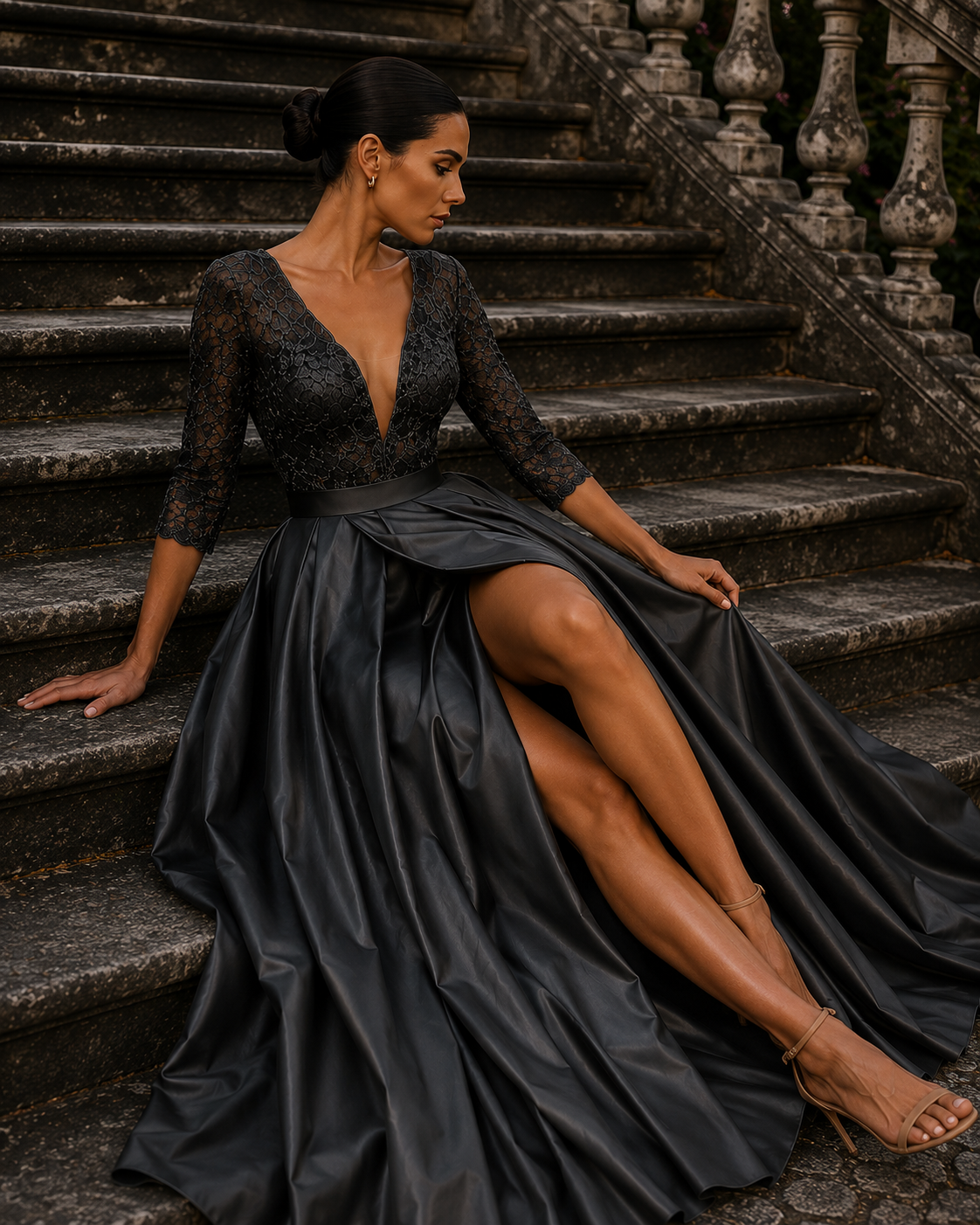 Aurora Gold Maxi Dress