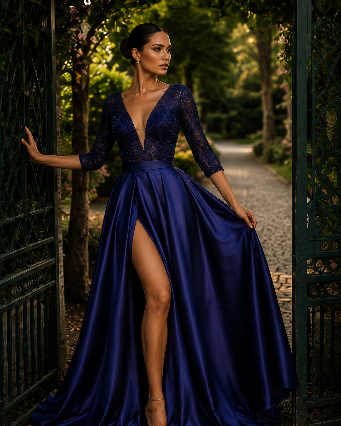 Aurora Gold Maxi Dress